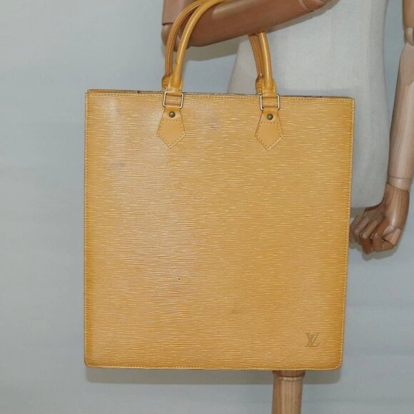 LOUIS VUITTON Epi Sac Plat Hand Bag Yellow - Picture 1 of 16